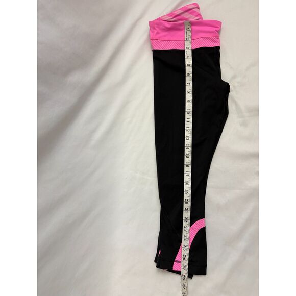 Lululemon Run Inspire Crop II Capri Pants Y2K Pink Stripes Run Yoga Size 6 Gym - Picture 10 of 11